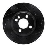 R1 Concepts 02-08 Mini Cooper (Excl Clubman) Front Right Drilled & Slotted Black Brake Rotor by R1 Concepts RNC-633-32004R