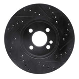 R1 Concepts 07-15 Mini Cooper Clubman Front Left Drilled & Slotted Black Brake Rotor by R1 Concepts RNC-633-32005L