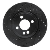 R1 Concepts 07-15 Mini Cooper Clubman Front Left Drilled & Slotted Black Brake Rotor by R1 Concepts RNC-633-32005L