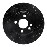 R1 Concepts 07-15 Mini Cooper (Excl Clubman) Front Right Drilled & Slotted Black Brake Rotor by R1 Concepts RNC-633-32005R