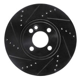 R1 Concepts 07-15 Mini Cooper (Excl Clubman) Front Left Drilled & Slotted Black Brake Rotor by R1 Concepts RNC-633-32006L