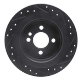 R1 Concepts 09-14 Mini Cooper (Excl Clubman) Rear Left Drilled & Slotted Black Brake Rotor by R1 Concepts RNC-633-32007L
