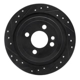 R1 Concepts 09-14 Mini Cooper (Excl Clubman) Rear Left Drilled & Slotted Black Brake Rotor by R1 Concepts RNC-633-32007L