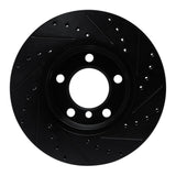 R1 Concepts 11-16 Mini Cooper Paceman Front Left Drilled & Slotted Black Brake Rotor by R1 Concepts RNC-633-32009L