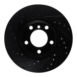 R1 Concepts 11-16 Mini Cooper Paceman Front Right Drilled & Slotted Black Brake Rotor by R1 Concepts RNC-633-32009R