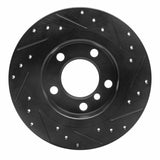 R1 Concepts 11-16 Mini Cooper Paceman Rear Left Drilled & Slotted Black Brake Rotor by R1 Concepts RNC-633-32010L