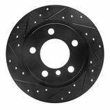 R1 Concepts 11-16 Mini Cooper Paceman Rear Left Drilled & Slotted Black Brake Rotor by R1 Concepts RNC-633-32010L