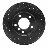 R1 Concepts 11-16 Mini Cooper Countryman Rear Right Drilled & Slotted Black Brake Rotor by R1 Concepts RNC-633-32010R