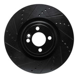 R1 Concepts 13-13 Mini Cooper (Excl Clubman) Front Left Drilled & Slotted Black Brake Rotor by R1 Concepts RNC-633-32014L
