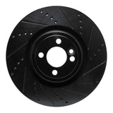 R1 Concepts 13-13 Mini Cooper (Excl Clubman) Front Right Drilled & Slotted Black Brake Rotor by R1 Concepts RNC-633-32014R