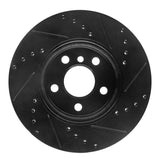 R1 Concepts 14-21 Mini Cooper (Excl Clubman) Front Left Drilled & Slotted Black Brake Rotor by R1 Concepts RNC-633-32015L