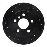 R1 Concepts 14-25 BMW i3 Rear Left Drilled & Slotted Black Brake Rotor by R1 Concepts RNC-633-32016L