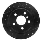 R1 Concepts 14-25 BMW 220i (Mexico) Rear Right Drilled & Slotted Black Brake Rotor by R1 Concepts RNC-633-32016R