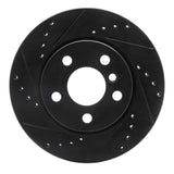 R1 Concepts 14-24 Mini Cooper (Excl Clubman) Front Left Drilled & Slotted Black Brake Rotor by R1 Concepts RNC-633-32017L