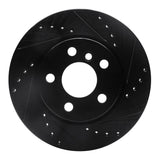R1 Concepts 14-24 Mini Cooper (Excl Clubman) Front Right Drilled & Slotted Black Brake Rotor by R1 Concepts RNC-633-32017R