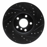 R1 Concepts 16-24 Mini Cooper Countryman Front Left Drilled & Slotted Black Brake Rotor by R1 Concepts RNC-633-32018L