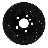 R1 Concepts 16-24 Mini Cooper Countryman Front Left Drilled & Slotted Black Brake Rotor by R1 Concepts RNC-633-32018L