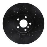 R1 Concepts 15-19 Mini Cooper Clubman Front Left Drilled & Slotted Black Brake Rotor by R1 Concepts RNC-633-32019L
