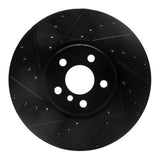 R1 Concepts 15-19 Mini Cooper Clubman Front Left Drilled & Slotted Black Brake Rotor by R1 Concepts RNC-633-32019L