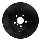 R1 Concepts 15-19 Mini Cooper Countryman Front Right Drilled & Slotted Black Brake Rotor by R1 Concepts RNC-633-32019R