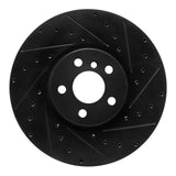 R1 Concepts 15-26 BMW X1 (USA/Canada) Front Right Drilled & Slotted Black Brake Rotor by R1 Concepts RNC-633-32020R