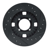 R1 Concepts 83-89 Isuzu Impulse Front Left Drilled & Slotted Black Brake Rotor by R1 Concepts RNC-633-37001L