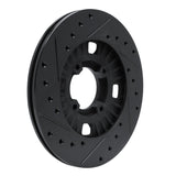 R1 Concepts 83-89 Isuzu Impulse Front Right Drilled & Slotted Black Brake Rotor by R1 Concepts RNC-633-37001R