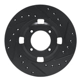 R1 Concepts 83-89 Isuzu Impulse Front Right Drilled & Slotted Black Brake Rotor by R1 Concepts RNC-633-37001R