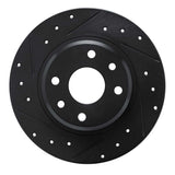 R1 Concepts 90-93 Asuna SUNFIRE Rear Left Drilled & Slotted Black Brake Rotor by R1 Concepts RNC-633-37003L