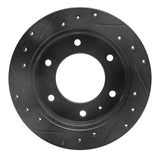 R1 Concepts 88-95 Isuzu AMIGO Rear Right Drilled & Slotted Black Brake Rotor by R1 Concepts RNC-633-37005R