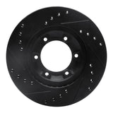 R1 Concepts 84-87 Isuzu Pickup Front Right Drilled & Slotted Black Brake Rotor by R1 Concepts RNC-633-37006R