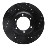 R1 Concepts 84-87 Isuzu Pickup Front Right Drilled & Slotted Black Brake Rotor by R1 Concepts RNC-633-37006R