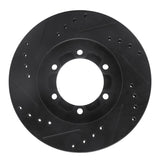 R1 Concepts 86-06 Chevrolet Luv Pickup (Mexico) Front Right Drilled & Slotted Black Brake Rotor by R1 Concepts RNC-633-37007R