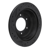 R1 Concepts 92-04 Acura SLX Rear Right Drilled & Slotted Black Brake Rotor by R1 Concepts RNC-633-37009R