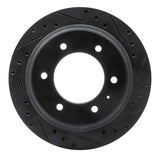 R1 Concepts 92-04 Acura SLX Rear Right Drilled & Slotted Black Brake Rotor by R1 Concepts RNC-633-37009R