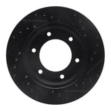 R1 Concepts 01-04 Honda Passport Front Left Drilled & Slotted Black Brake Rotor by R1 Concepts RNC-633-37010L