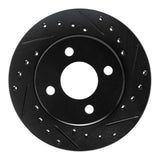 R1 Concepts 81-87 Chrysler Town & Country Front Right Drilled & Slotted Black Brake Rotor by R1 Concepts RNC-633-39001R