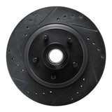 R1 Concepts 69-73 Chrysler Newport Front Left Drilled & Slotted Black Brake Rotor by R1 Concepts RNC-633-39003L