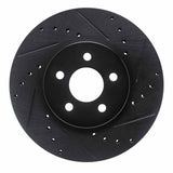 R1 Concepts 89-95 Chrysler Daytona Front Right Drilled & Slotted Black Brake Rotor by R1 Concepts RNC-633-39004R