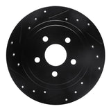 R1 Concepts 88-95 Chrysler New Yorker Rear Left Drilled & Slotted Black Brake Rotor by R1 Concepts RNC-633-39006L