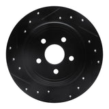 R1 Concepts 88-95 Chrysler New Yorker Rear Right Drilled & Slotted Black Brake Rotor by R1 Concepts RNC-633-39006R