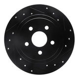 R1 Concepts 88-95 Chrysler New Yorker Rear Right Drilled & Slotted Black Brake Rotor by R1 Concepts RNC-633-39006R