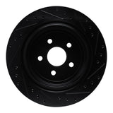R1 Concepts 89-95 Chrysler LeBaron Rear Left Drilled & Slotted Black Brake Rotor by R1 Concepts RNC-633-39007L