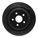 R1 Concepts 89-95 Chrysler LeBaron Rear Left Drilled & Slotted Black Brake Rotor by R1 Concepts RNC-633-39007L