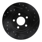 R1 Concepts 95-00 Chrysler CIRRUS Front Left Drilled & Slotted Black Brake Rotor by R1 Concepts RNC-633-39009L