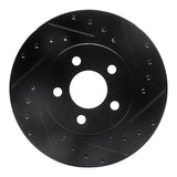 R1 Concepts 95-00 Chrysler Sebring Front Right Drilled & Slotted Black Brake Rotor by R1 Concepts RNC-633-39009R