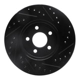 R1 Concepts 95-06 Chrysler Sebring Front Left Drilled & Slotted Black Brake Rotor by R1 Concepts RNC-633-39010L