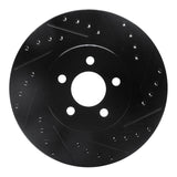 R1 Concepts 95-06 Chrysler CIRRUS Front Right Drilled & Slotted Black Brake Rotor by R1 Concepts RNC-633-39010R