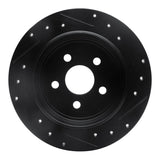 R1 Concepts 95-07 Chrysler Sebring Rear Left Drilled & Slotted Black Brake Rotor by R1 Concepts RNC-633-39011L