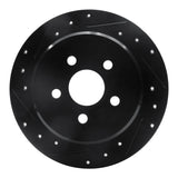 R1 Concepts 95-07 Chrysler Sebring Rear Left Drilled & Slotted Black Brake Rotor by R1 Concepts RNC-633-39011L